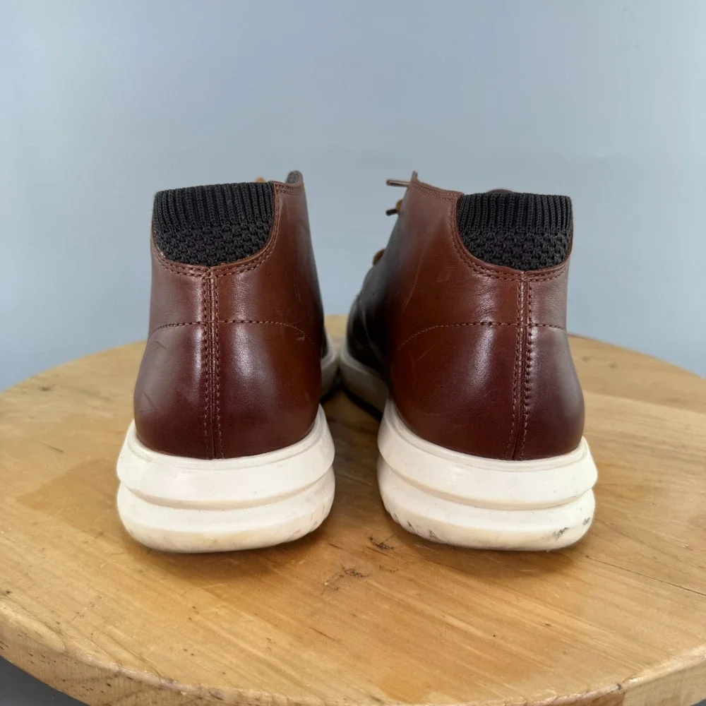 Cole Haan Grand+ Chukka Boots Mens Size 10 M Brown Leather Ankle Casual Shoes